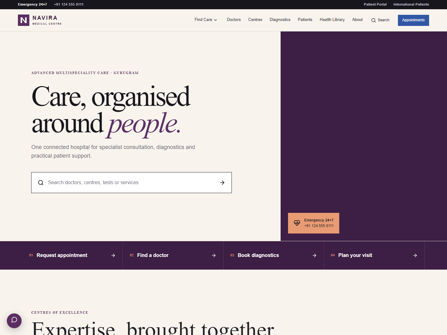 Navira Medical Centre website preview